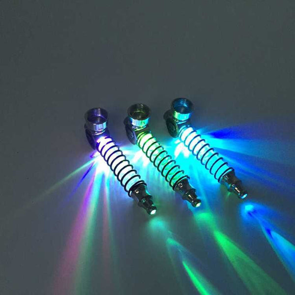 Colorful Led light Smoking Herb Pipe