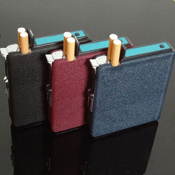 Scrub Cigarette Box With Lighter